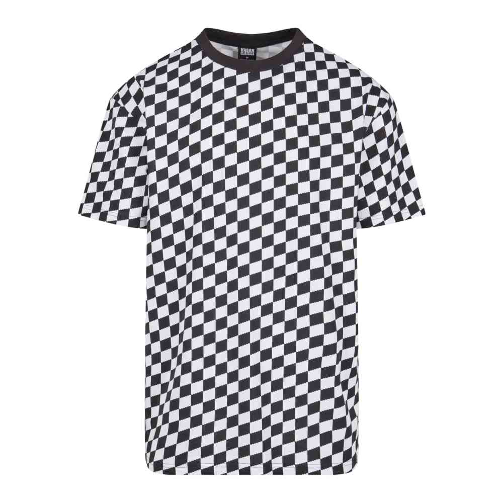 Urban Classics - Oversized Check Herren T-Shirt - Schwarz